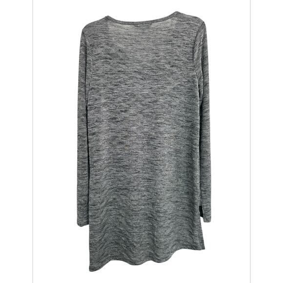 Simply Vera Vera Wang Gray Scallop Knitted Sweater Top Asymmetric Top Sz Small - Picture 4 of 7